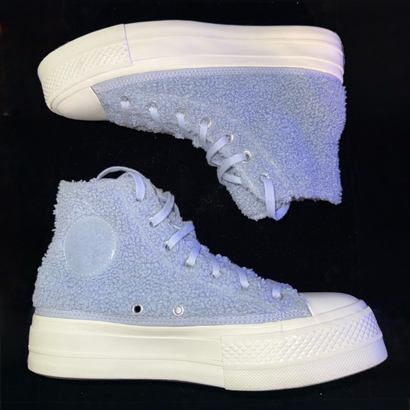 Converse Women's Sneakers in Light Blue and White - Picture 3 of 10
